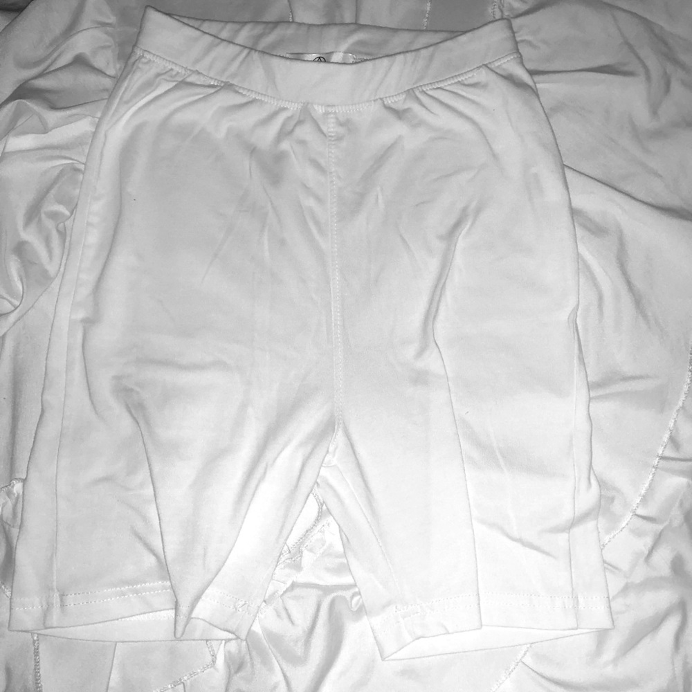 White Biker shorts